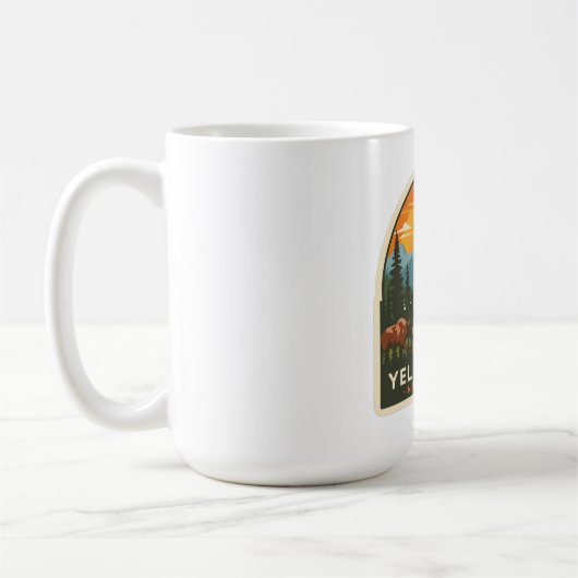Yellowstone Nationalpark Adventure Design Kaffeetasse (Links)