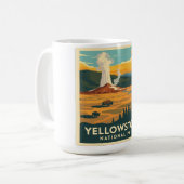 Yellowstone Nationalpark Adventure Design Kaffeetasse (Vorderseite Links)