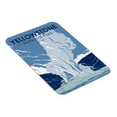 Yellowstone Nationalpark Alte Treue Vintag Magnet (Rechte Seite)