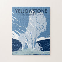 Yellowstone Nationalpark Alte Treue Vintag 