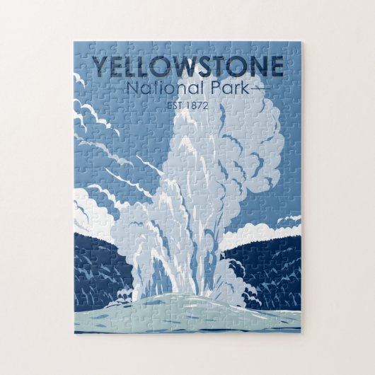 Yellowstone Nationalpark Alte Treue Vintag Puzzle (Vertikal)