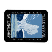 Yellowstone Nationalpark Altes treuer verzweifelte Magnet (Horizontal)
