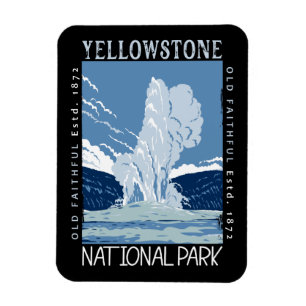 Yellowstone Nationalpark Altes treuer verzweifelte Magnet