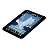 Yellowstone Nationalpark Altes treuer verzweifelte Magnet (Linke Seite)