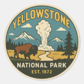 Yellowstone Nationalpark - Aufkleber (Vorderseite)