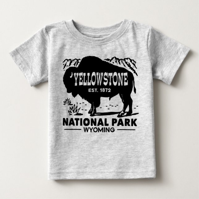 Yellowstone-Nationalpark Baby T-shirt (Vorderseite)