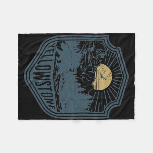 Yellowstone Nationalpark Bär Naturerlebnis Outdo Fleecedecke (Vorderseite (Horizontal))