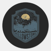 Yellowstone Nationalpark Bär Naturerlebnis Outdo Runder Aufkleber (Vorderseite)