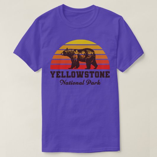 Yellowstone Nationalpark Bären Gelborange T-Shirt (Design vorne)