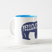 Yellowstone Nationalpark Bear Zweifarbige Tasse (Vorderseite Links)