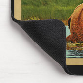 Yellowstone Nationalpark Bears Vintag Mousepad (Ecke)