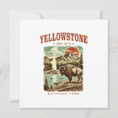 Yellowstone Nationalpark - Berg und Bison (Vorderseite)
