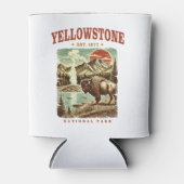 Yellowstone Nationalpark - Berg und Bison Dosenkühler (Vorderseite)