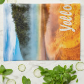 Yellowstone Nationalpark Berge Naturtiere Geschirrtuch (Gefaltet)