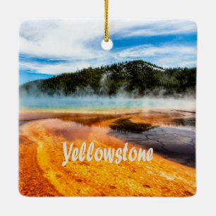 Yellowstone Nationalpark Berge Naturtiere Keramikornament