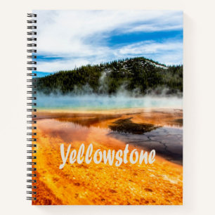 Yellowstone Nationalpark Berge Naturtiere Notizblock