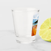 Yellowstone Nationalpark Berge Naturtiere Schnapsglas (Links)