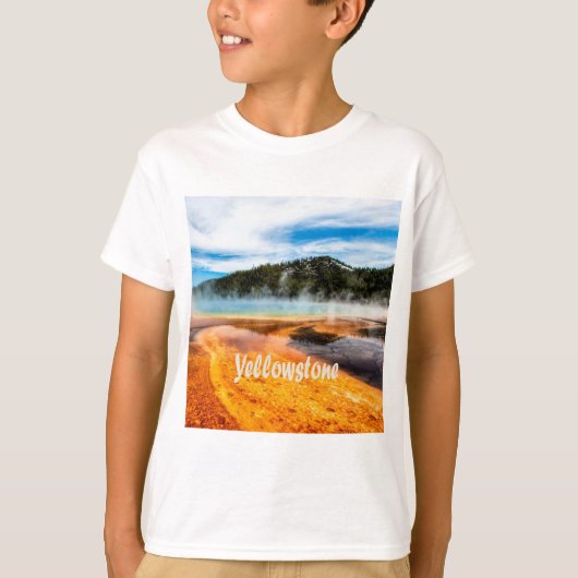 Yellowstone Nationalpark Berge Naturtiere T-Shirt (Vorderseite)
