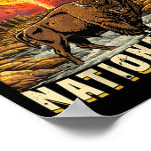 Yellowstone-Nationalpark Bison Büffel Kühe Poster (Ecke)