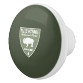 Yellowstone-Nationalpark-Bison Keramikknauf (Rechts)