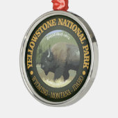 Yellowstone-Nationalpark (Bison) Ornament Aus Metall (Links)