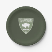 Yellowstone-Nationalpark-Bison Pappteller (Vorderseite)