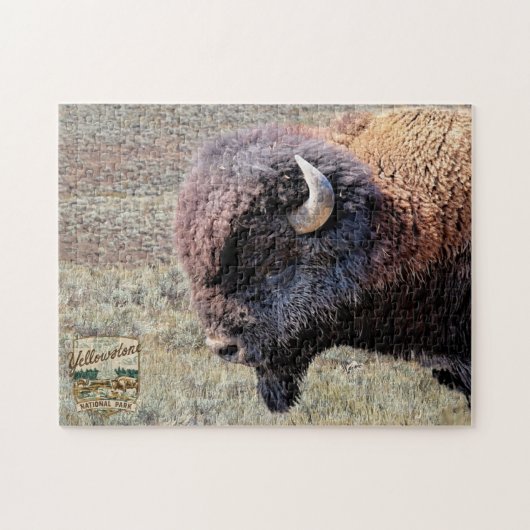 Yellowstone-Nationalpark-Bison-Rätsel Puzzle (Horizontal)