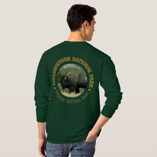 Yellowstone-Nationalpark (Bison) T-Shirt (Schwarz voll)