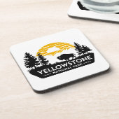 Yellowstone Nationalpark Bison Untersetzer (Linke Seite)