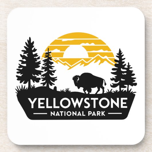 Yellowstone Nationalpark Bison Untersetzer (Vorderseite)