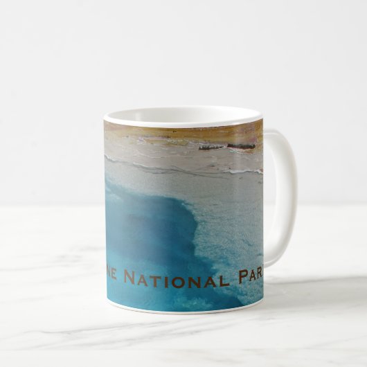 Yellowstone Nationalpark Blue Pool Kaffeetasse (VorderseiteRechts)