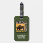 Yellowstone-Nationalpark | Buffalo Gepäckanhänger (Rückseite vertikal)