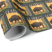 Yellowstone-Nationalpark | Buffalo Geschenkpapier (Rolleneckpunkt)