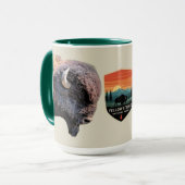 Yellowstone Nationalpark Büffel Bison Tasse (Vorderseite Links)