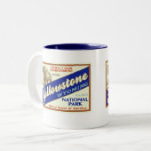 Yellowstone Nationalpark (Büffel) Zweifarbige Tasse (Vorderseite Links)