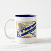 Yellowstone Nationalpark (Büffel) Zweifarbige Tasse (Links)