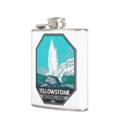 Yellowstone Nationalpark Burg Geyser Vintag Flachmann (Links)