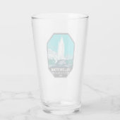 Yellowstone Nationalpark Burg Geyser Vintag Glas (Rückseite)