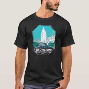 Yellowstone Nationalpark Burg Geyser Vintag T-Shirt