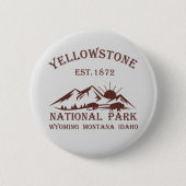 Yellowstone Nationalpark Button (Vorderseite)