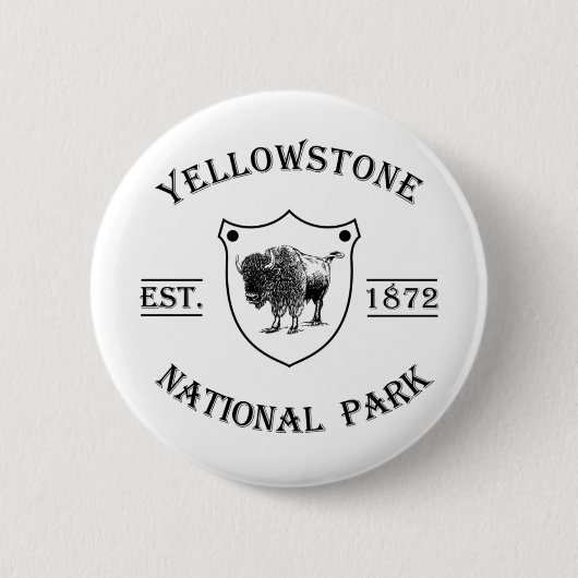 Yellowstone Nationalpark Button (Vorderseite)