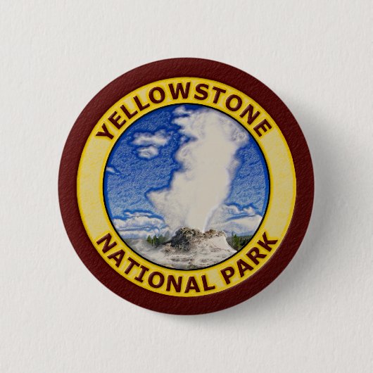 Yellowstone Nationalpark Button (Vorderseite)
