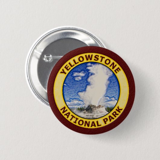 Yellowstone Nationalpark Button (Vorne & Hinten)