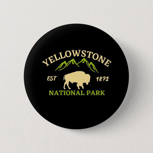 Yellowstone-Nationalpark Button (Vorderseite)