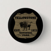 Yellowstone Nationalpark Button (Vorderseite)