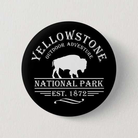 Yellowstone Nationalpark Button (Vorderseite)
