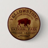 Yellowstone Nationalpark Button (Vorderseite)
