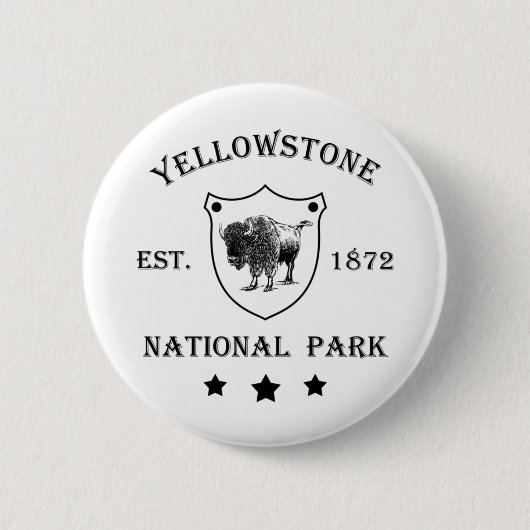 Yellowstone Nationalpark Button (Vorderseite)