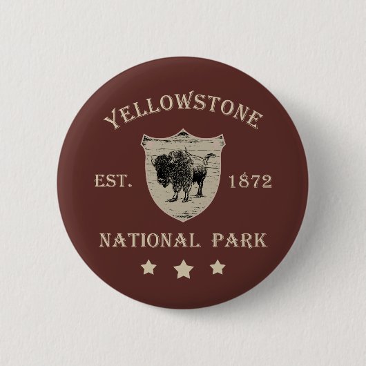 Yellowstone Nationalpark Button (Vorderseite)
