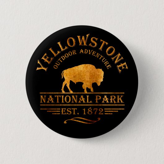 Yellowstone Nationalpark Button (Vorderseite)
